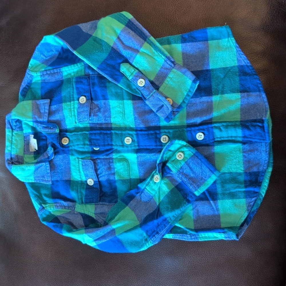 Crewcuts Plaid Flannel Shirt Size 3
